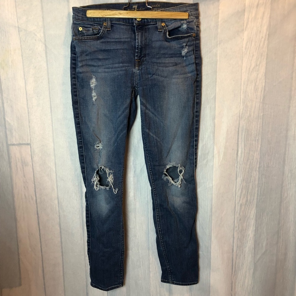 7 For All Mankind Gwenevere Skinny Jeans Sz 29